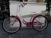Велосипед женский OMAKS OM-023-26P розовый с корзинкой(колеса 26"; жен;  рама-..")