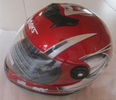 .Шлем XZF 123 красный с белым р-р S