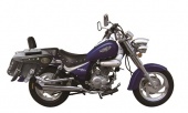 Мотоцикл XGJ200-8 синий матовый/серебро чоппер