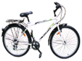 Велосипед OMAKS 2603 белый с корзиной (колеса 26"; муж; 18 скоростей;; рама-17") - 2