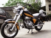 Мотоцикл XGJ200-8 оранжевый/черный чоппер