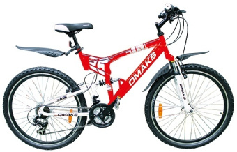 Велосипед OMAKS 26-204 красный (колеса 26"; 21 скорость; рама-19")