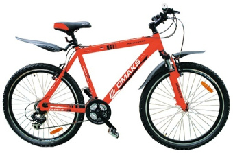 Велосипед OMAKS 26-114 красный (колеса 26"; 21 скорость; рама-19,5")