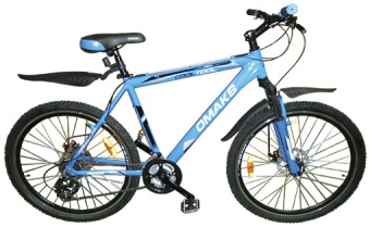 Велосипед OMAKS 26-122 disk синий (колеса 26"; 21 скорость; рама-19,5")