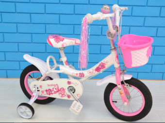 Велосипед детский OMAKS OM-A101-14WP белый/розовый (колеса 14")