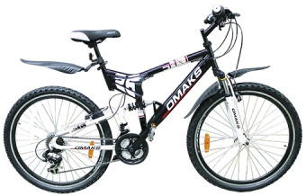 Велосипед OMAKS 26-204 черный (колеса 26"; 21 скорость; рама-19")