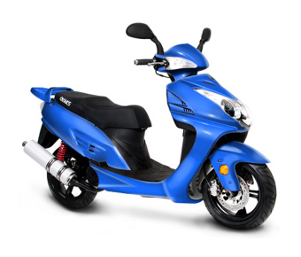 Мотороллер JJ150 Т-4 Falcone 150. синий мат./серебристый