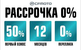 Рассрочка 0% на квадроциклы CFMOTO (В АРХИВЕ)