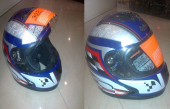 Шлем OM -302 р-р L синий