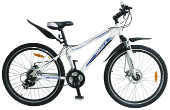 Велосипед OMAKS 26-121 disk белый (колеса 26"; 21 скорость; рама-14")
