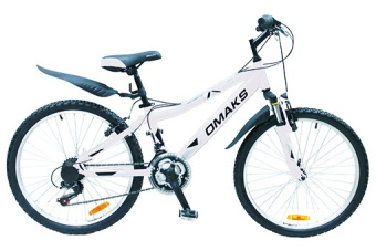 Велосипед OMAKS 24-106 белый (колеса 24"; 18-скоростей; рама-12")