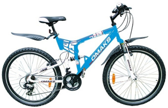 Велосипед OMAKS 26-204 синий (колеса 26"; 21 скорость; рама-19")