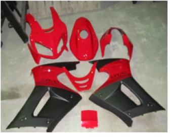 Накладки комплект красный XY250-5A
