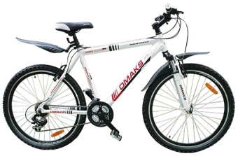 Велосипед OMAKS 26-114 белый (колеса 26"; 21 скорость; рама-19,5")