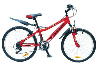 Велосипед OMAKS 24-106 красный (колеса 24"; 18-скоростей; рама-12")